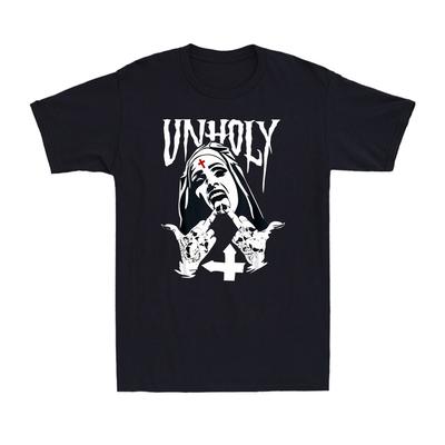 Satanic Nun Tattoos Unholy Gothic Evil Antichrist Vintage Unisexs Tshirt Tshirt