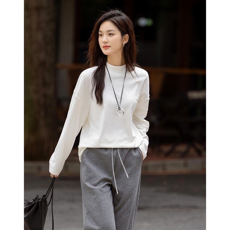 Demana Women s German Velvet Mock Neck Long Sleeve T-Shirt M