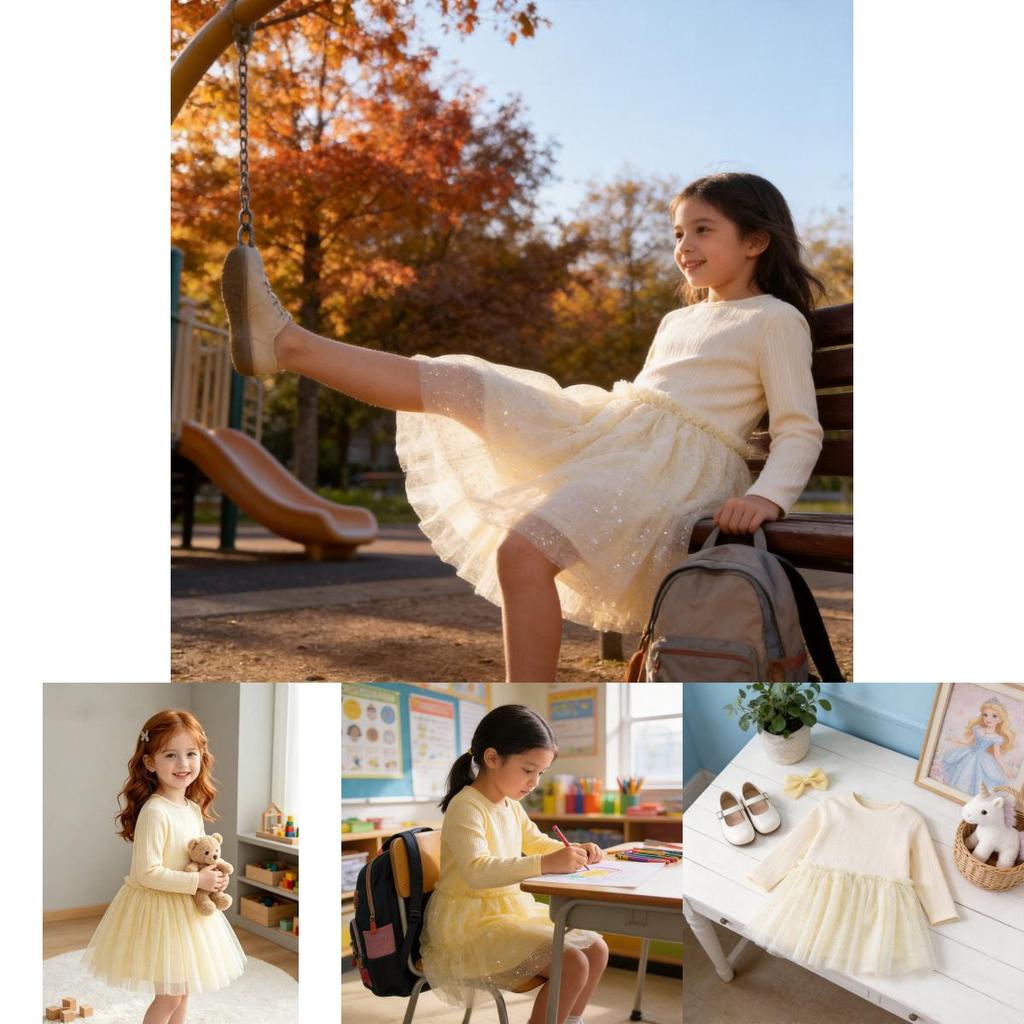 Girl Princess Dress With Cotton Fabric For Kids