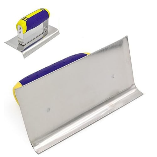 LOL-FUN Plastering Trowel, Drywall Corner Trowel, Plastering Tool, Cement Trowel with Rubber Handle for Stucco, Cement, Concrete, Brickwork Corner Fin