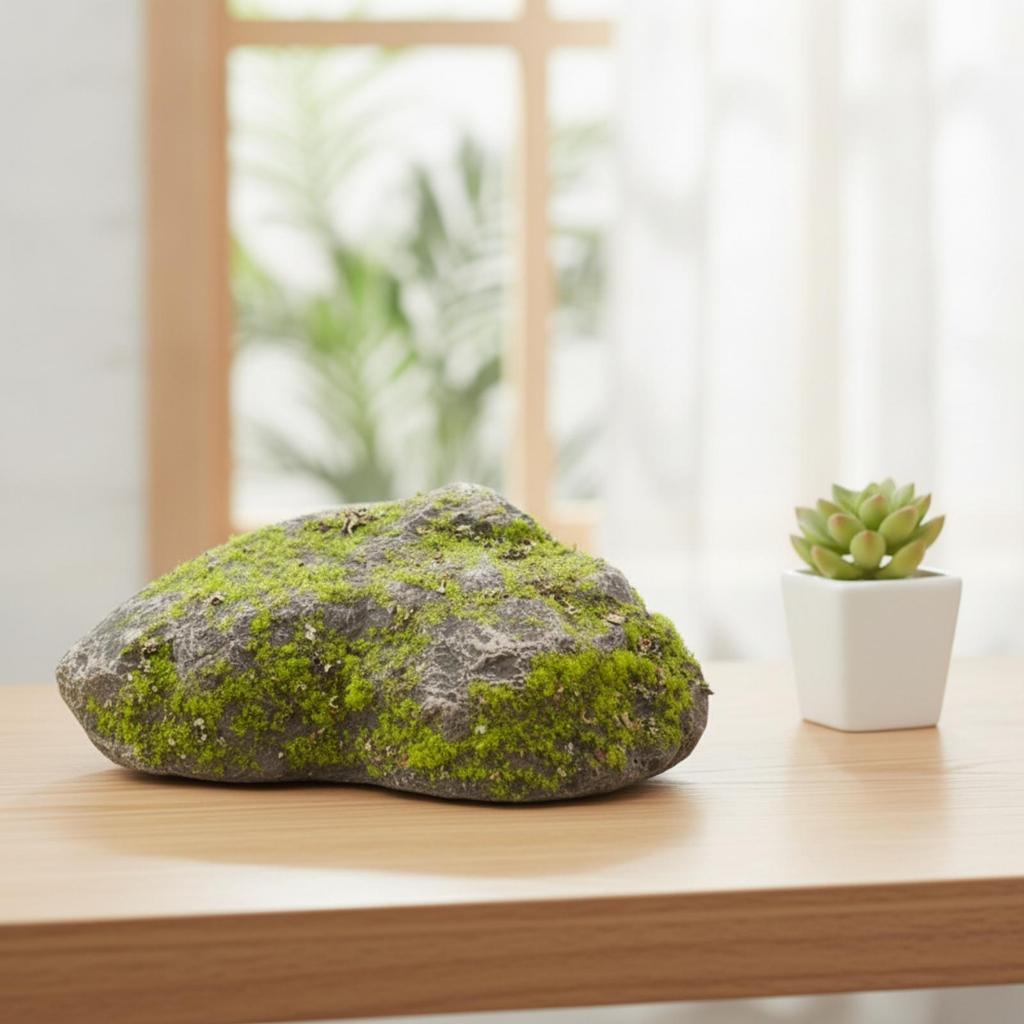 Artificial Lichen Stone Natural-Looking Ornament Decorative for Garden