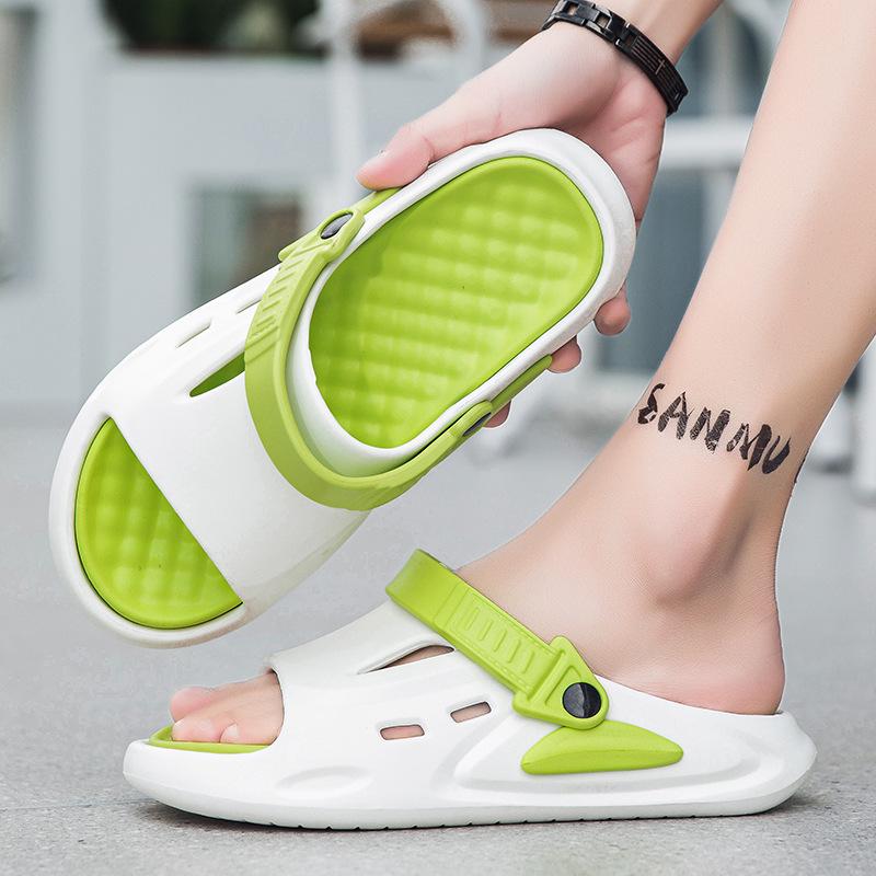 Men s Plus Size Korean Style Summer Sports Flip-Flops - Thick-Soled Beach Slippers, Trendy Single-Strap Design