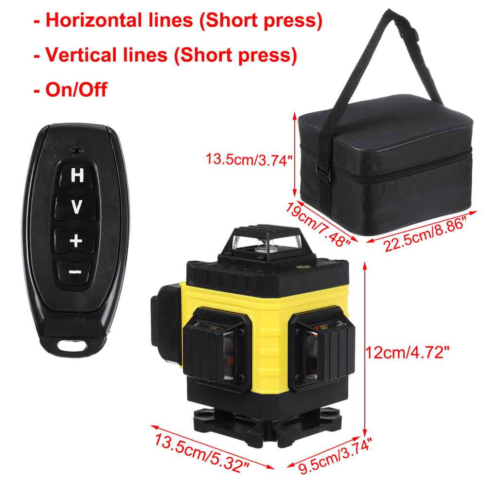 16 Line 4D Digital Laser Level Digital Self Leveling 360° Rotary Measuring 16 Line 4D Digital Laser Level Digital Self Leveling 360° Rotary Measuring