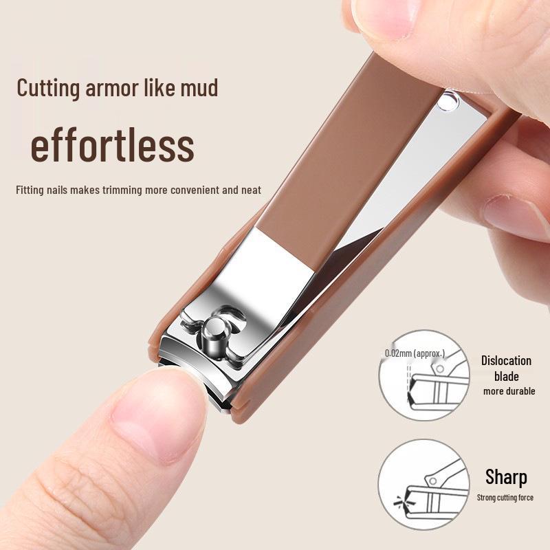 Portable Anti-Splash Manicure Set: 6-8 Piece Handheld Nail Clippers & Tools