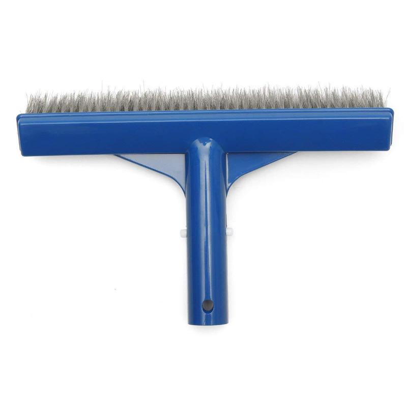 1Pcs 10 Inch Heavy Duty Algae Brush Anti-Rust Stainless Steel Bristle Cleaning Tool for Hot Tub Pond Swimming Pool