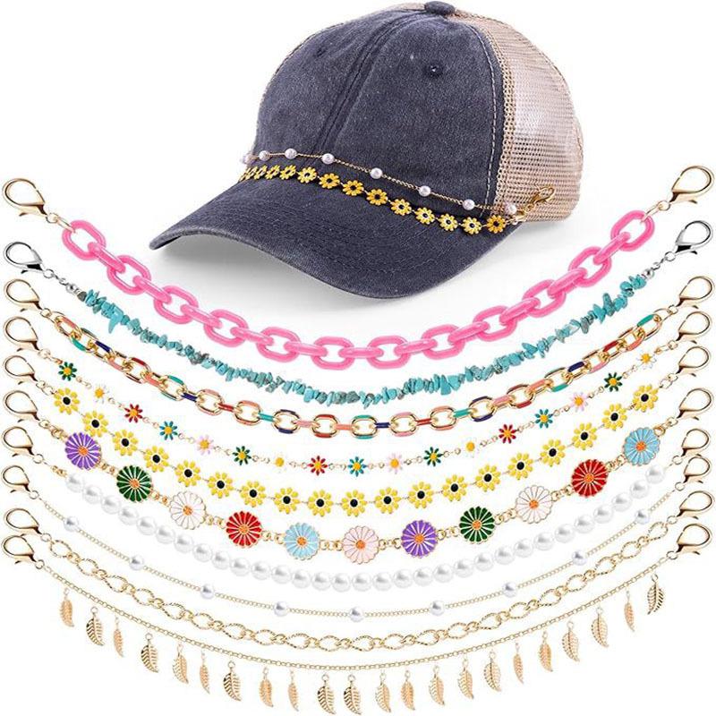 European & American Floral Rhinestone Pendant Hat Accessories 15x13x3 cm