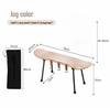 Skateboard-Style Portable Solid Wood Folding Table for Camping and Outdoor Use