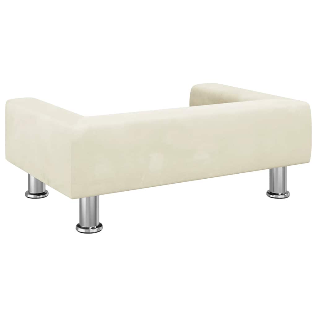 Kids Sofa Cream 70x45x26.5 Cm Velvet