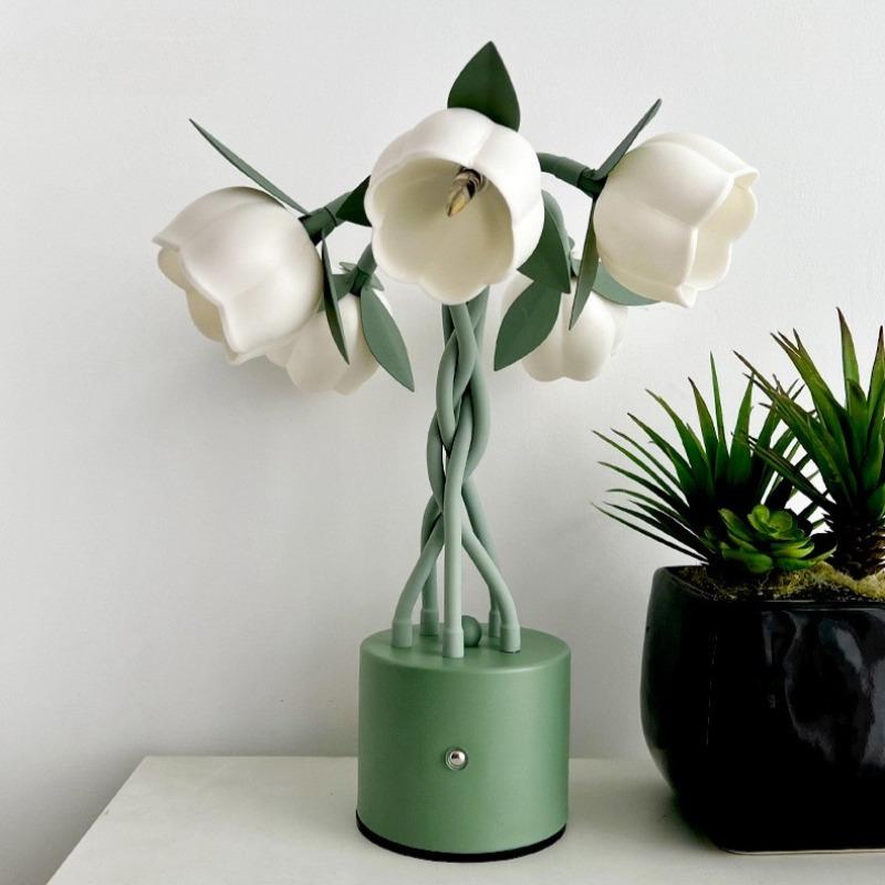 Touch Sensing Lily Valley Lamp Bedroom Desk Lamps Decorative Night Lamps Atmosphere Styling Bedside Lights Home Decorations
