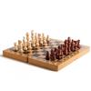 Portable Wooden Folding Chess Set, 34x34CM International Chessboard