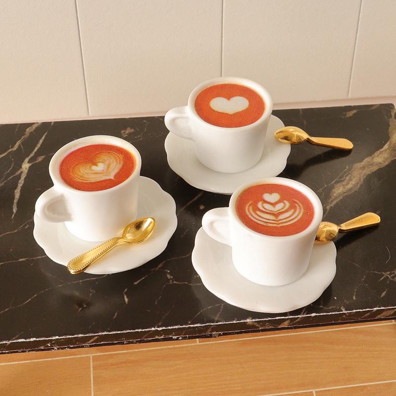 1/12 Dollhouse Simulation Coffee Cup Set Dollhouse Living Room Drink Decoration Dolls House Food Toys Accessories