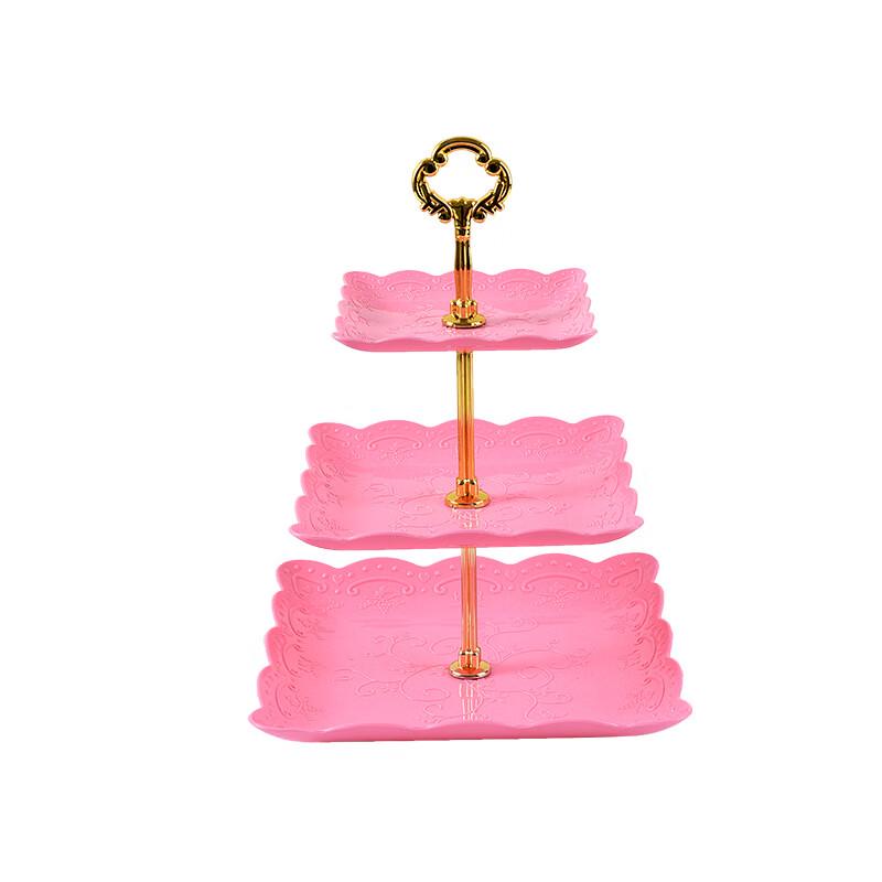

Jiante European Style 3-Tier Plastic Fruit Plate Stand