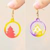 4Pcs Flexible Silicone Mold Christmas Earrings Mould Personalized Ear Pendant Mold for Craft Lovers Jewelry Supplies
