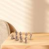 8 Pieces Figure Models Men Playset Toys Dioramas Resin DIY Painting Miniature People Figurines for