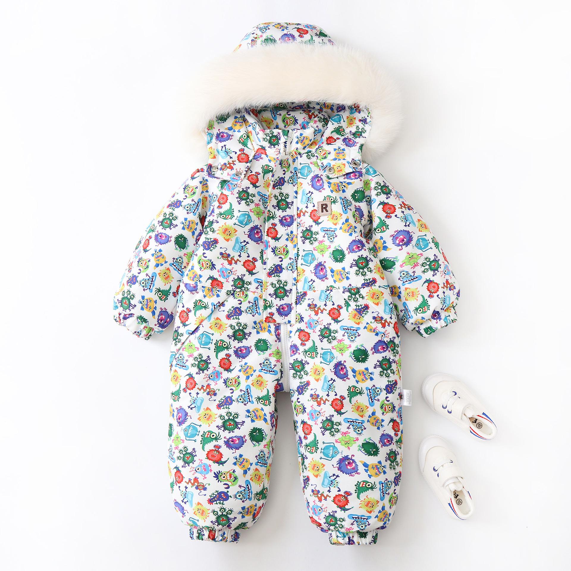 

Цільний сніговий комбінезон для малюків, дівчаток і хлопчиків, водонепроникні комбінезони з капюшоном, комбінезони, дитячі зимові теплі пальто для сноуборду, куртки, лижні костюми 90cm