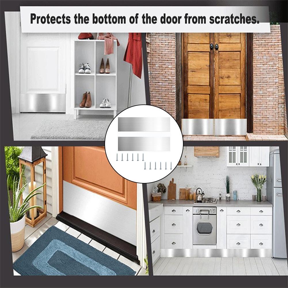 Zoll Aluminium Dekorative Platten Tür Metall Trittschutz