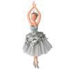 Christmas Ornaments Stree Decoration Girl Bithday Gift Xmas Plastic Hanging Decoration Dancing Silver Tutu Ballerina Christmas Gifts