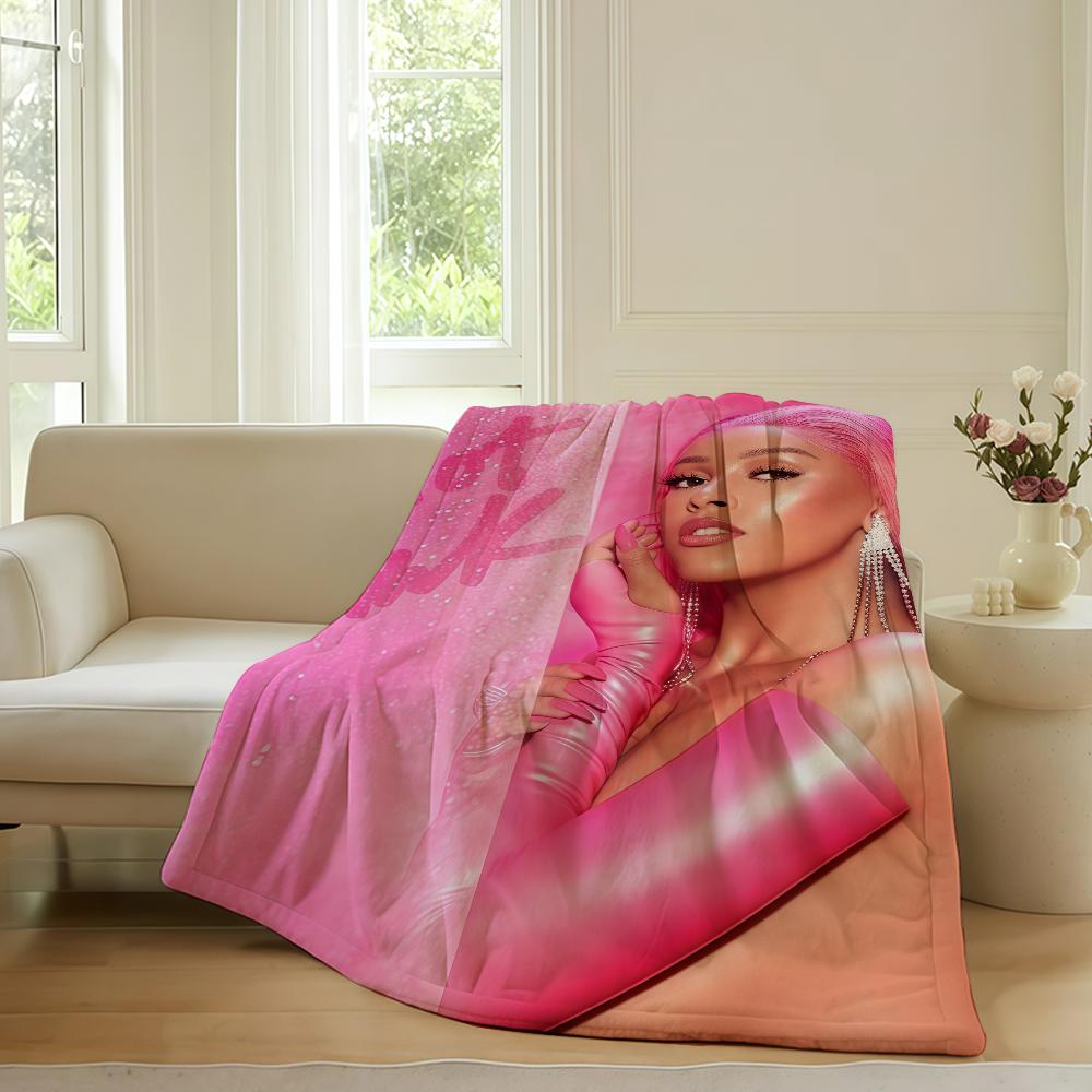 SpanishB Bad singer G Gyal Blanket For Sofa Office Bed Plane Travel Sleep Read Relax Camping Soft And Warm