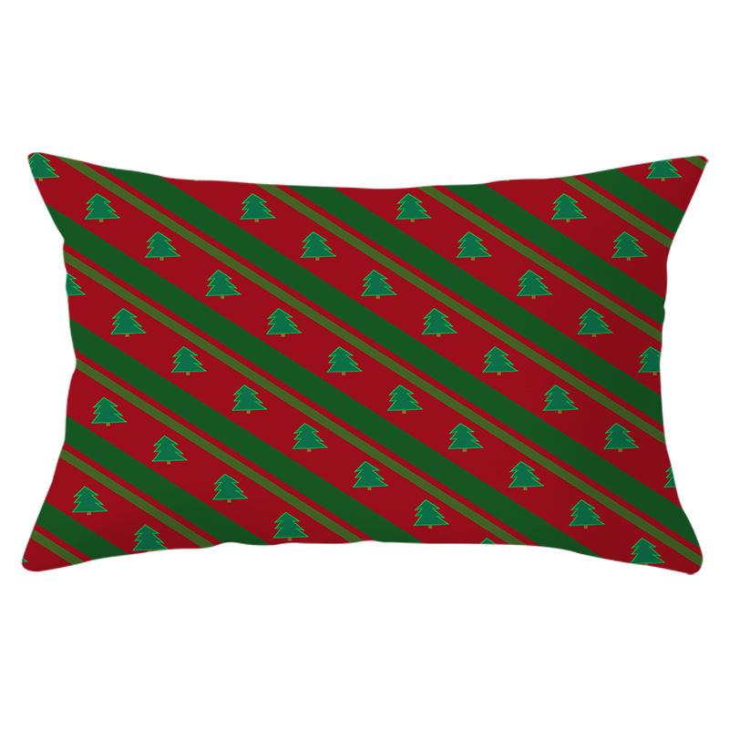 Christmas Simple Print Series Peach Skin Waist Pillowcase Home Sofa Pillowcase Office Pillowcase