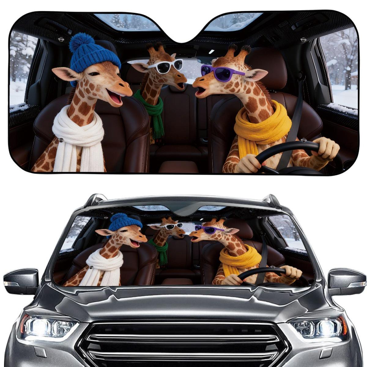 Custom Thin Car Windshield Sunshade - Universal Fit One Size