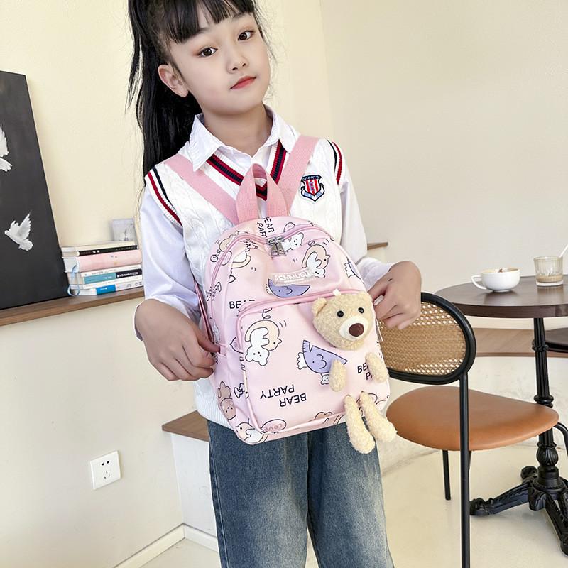 Adorable Bear Design Lightweight Kindergarten Backpack For Boys And Girls In Multiple Colors