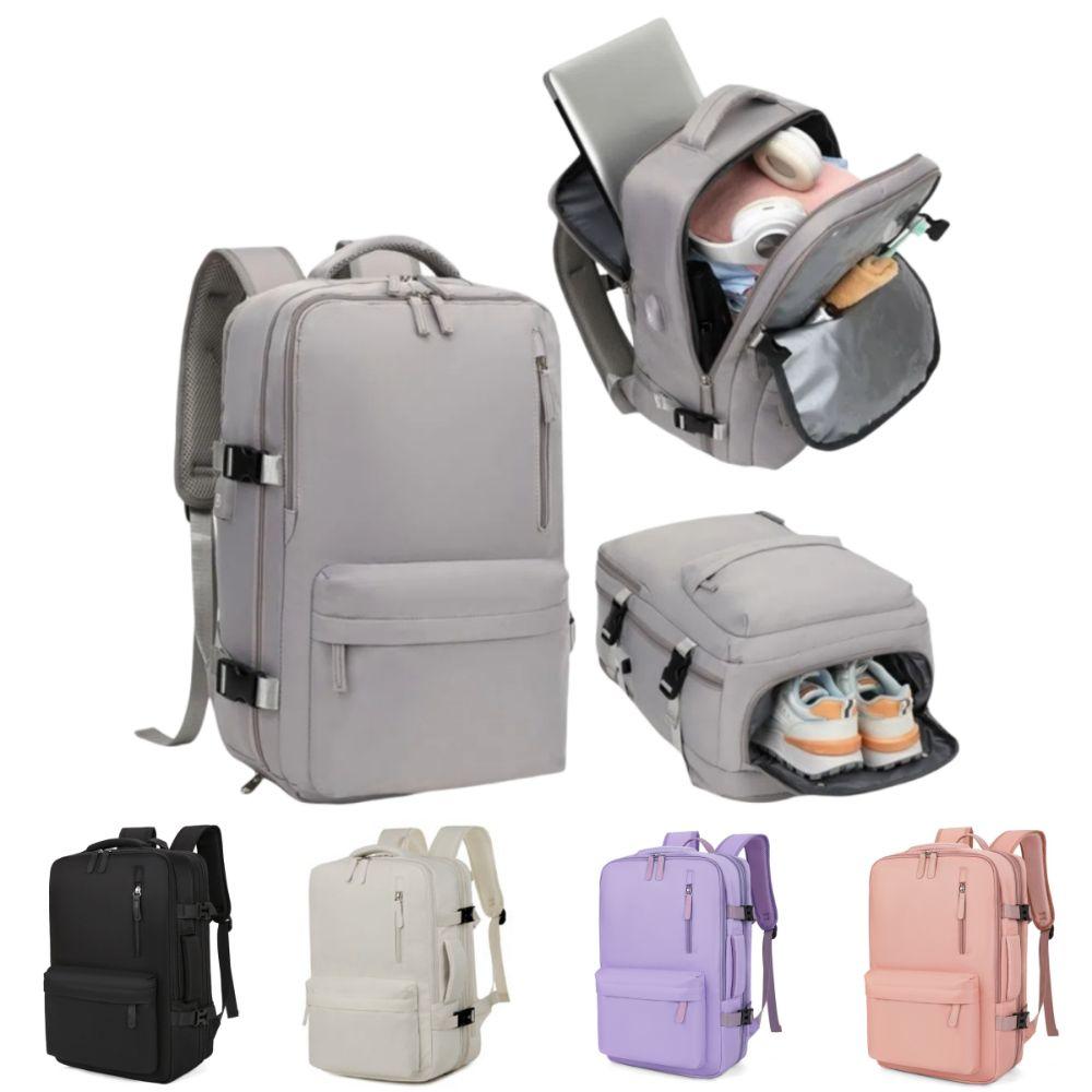 3 Layers Student Laptop Bag Multiple Pockets Large Capacity Business Trip Satchel USB Oxford Cloth Travel Backpack