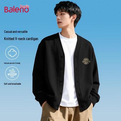 Baleno Men's V-Neck Knit Button-Up Cardigan