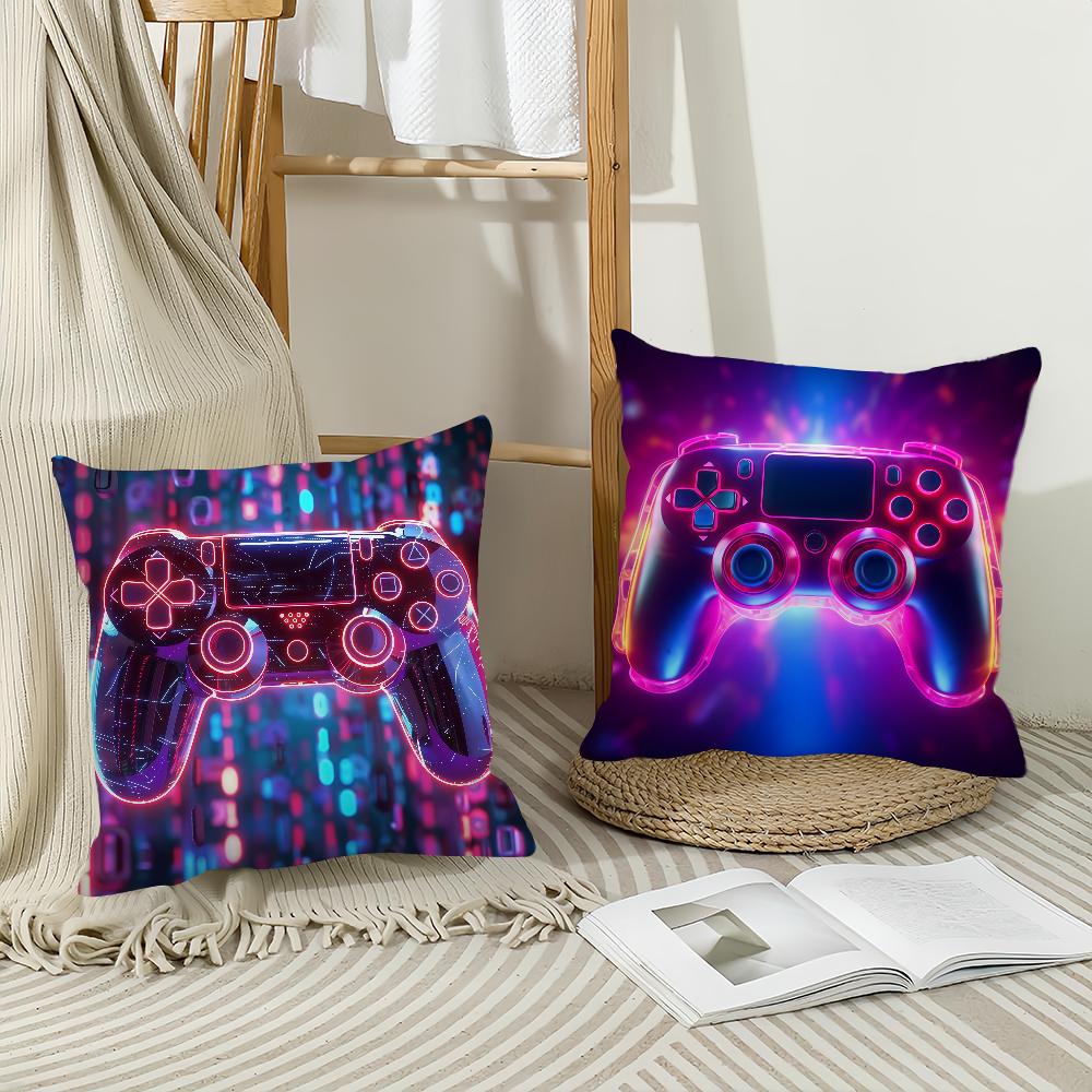 Colorful Game C-Controller Fashion Pillow Case Office Cushions Suitable For Sofa Car Bedroom Decorative Cushion Cover