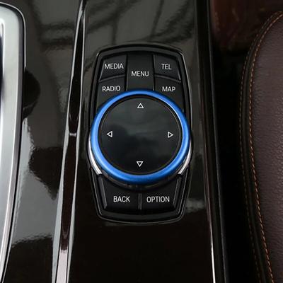 Aluminiumlegierung Auto Mittelkonsole Ring Dekorative Multimedia Knopf Aufkleber Trim Innenzubehör Für BMW 5er G30 X3 G01