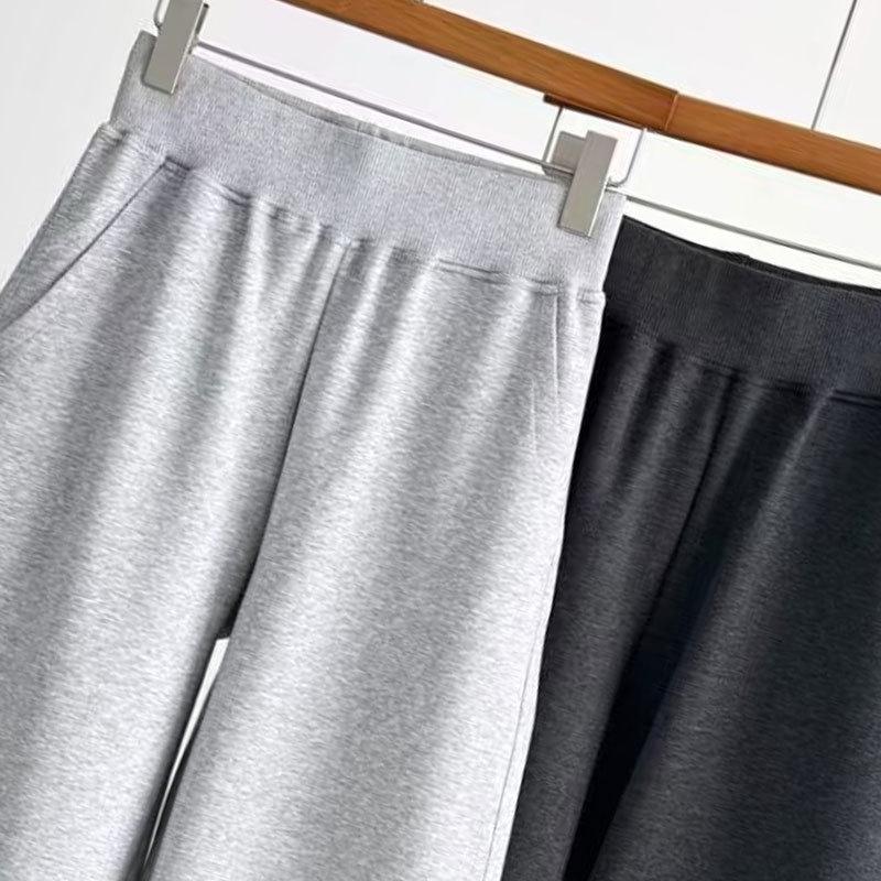 

Spring/Summer Cloud-Like Air Wide-Leg Sweatpants Small хизер серый