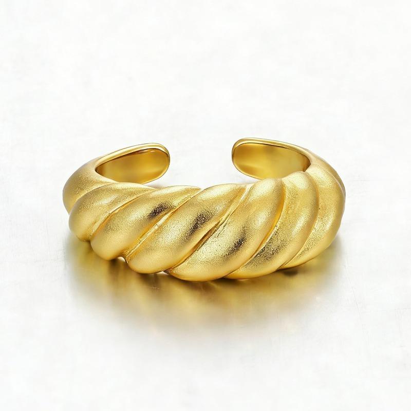 1 шт. Винтажное Жареное Тесто Спиральки Открытое Кольцо Роскошное Женское Мода Личность Сочлененное Кольцо Модные Украшения