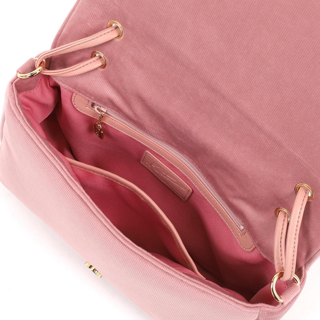 Corduroy Fabric 2way Bag Pink 72721 [Kitamura] Semi-Shoulder D-0498 Women's