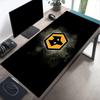 Flammende Wölfe Emblem Wanderer Mauspads, Gaming-Mauspad, Tastaturmatte, Schreibtischdekoration für Computer-Notebook, Fan-Geschenk, Geburtstagsgeschenk
