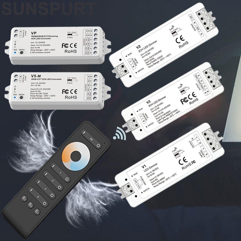 Professioneller Konstantspannungs-LED-Controller DC12-24V RF2.4GHz LED-Streifen-Treiber Dimmbar/CCD/RGB PWM LED-Dimmer Zuhause