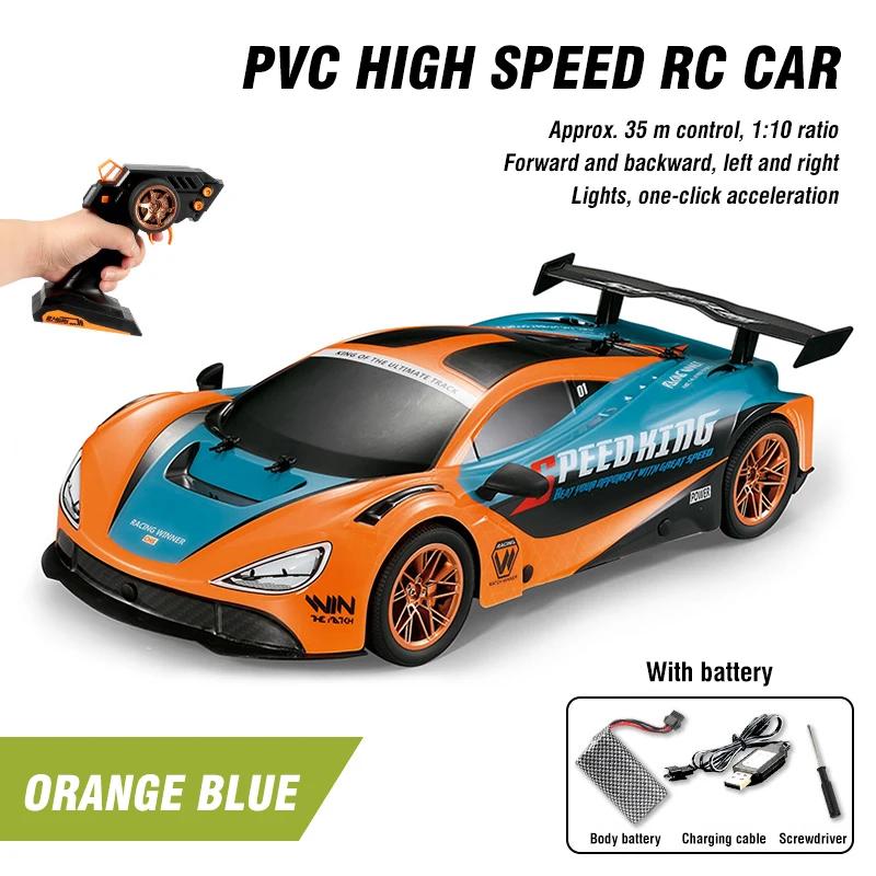 1/10 2.4G Remote Control Racing Car Large PVC High-Speed Drift Cars Competition Vehicle Boys Race Car Game Toy for Children Gift