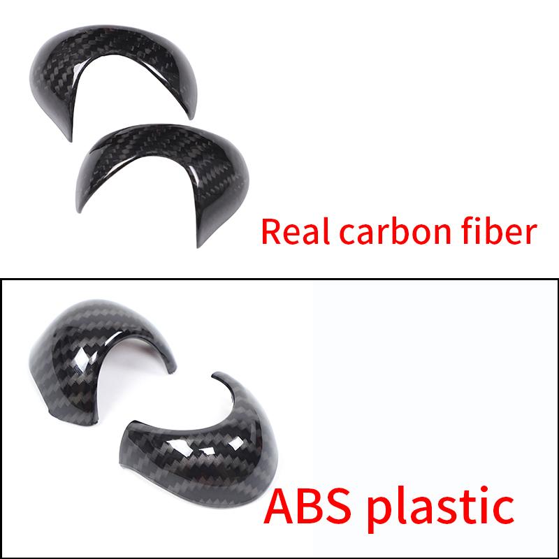 Carbon Fiber car center console head cover gear head cover trim Suitable for Mercedes-Benz Smart 451 Fortwo 2009-2015