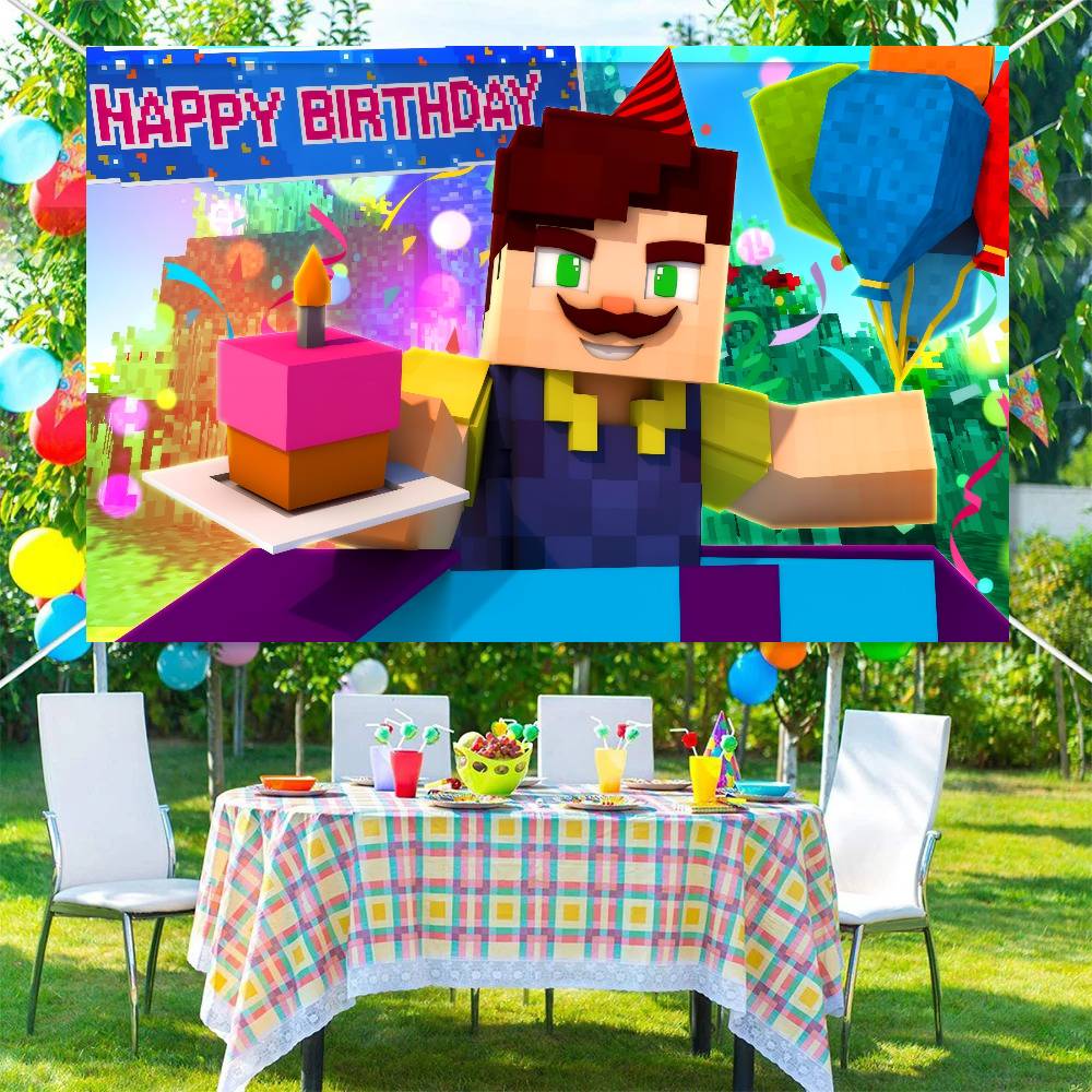 Spiel HELLO N-NEIGHBOR Fotografie Hintergründe Kindergeburtstag Foto Hintergrund Studio Porträts Fotowand Requisiten