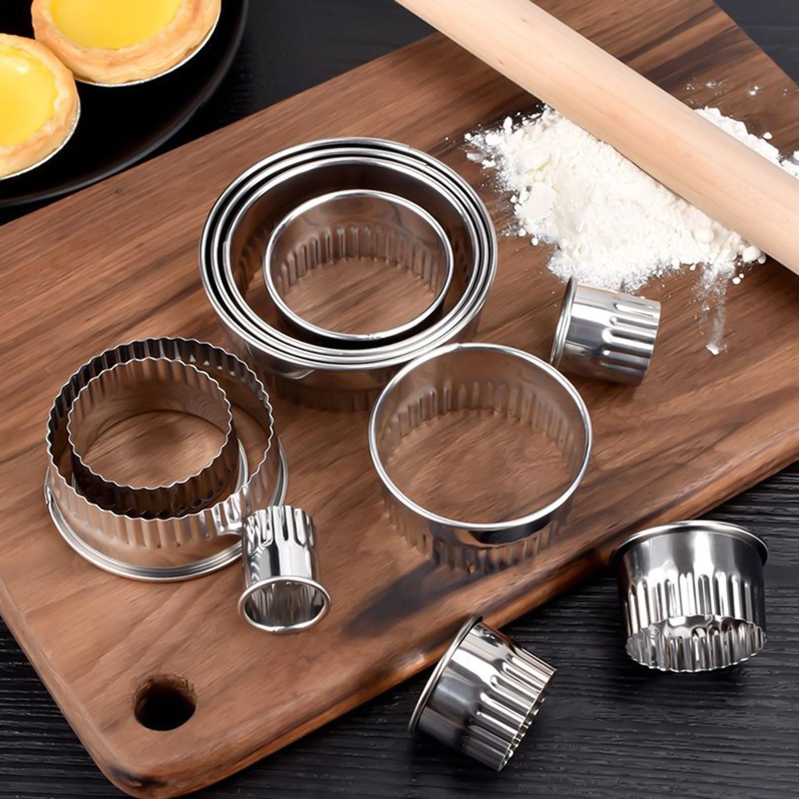 

11pcs/set Stainless Steel Round Cookie Biscuits Cutters Mousse Ring Pastry Metal Baking Circle Ring Molds For Kitchen DIY Mold CN