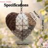 Handmade Fiber Bird Nesting Heart, Refillable Birds Haven 1 Heart Shape Hummingbird Nesting And 80g Of Nest Materials