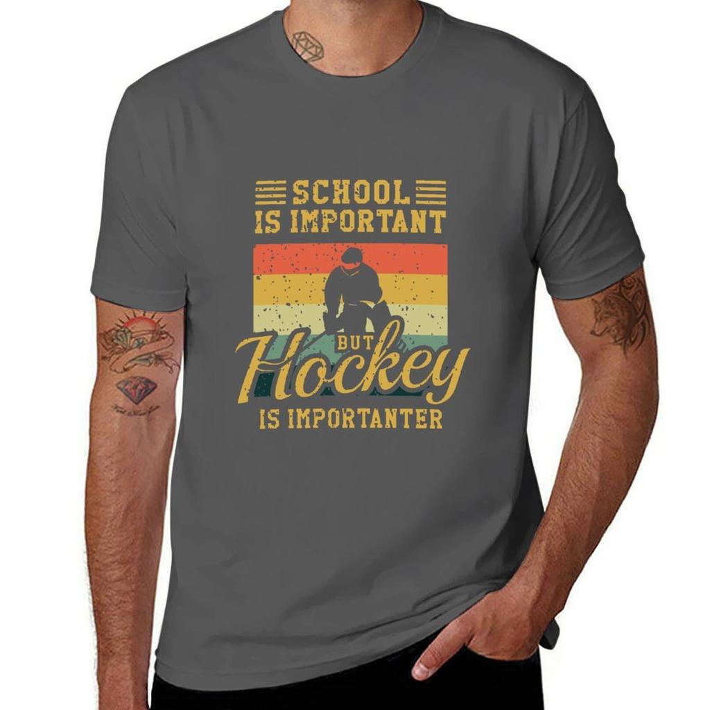 School Is Important But Hockey Is Importanter TShirt Work Utility Short Sleeve Shirt