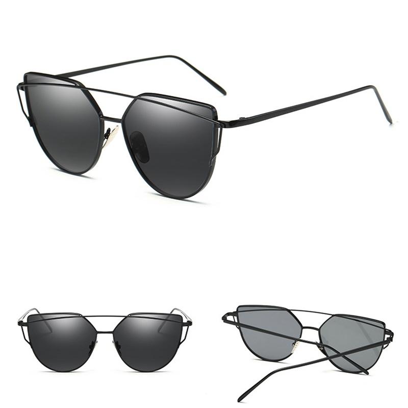 Stilvolle und schicke Damen-Retro-Cat-Eye-Sonnenbrille mit reflektierendem Modedesign