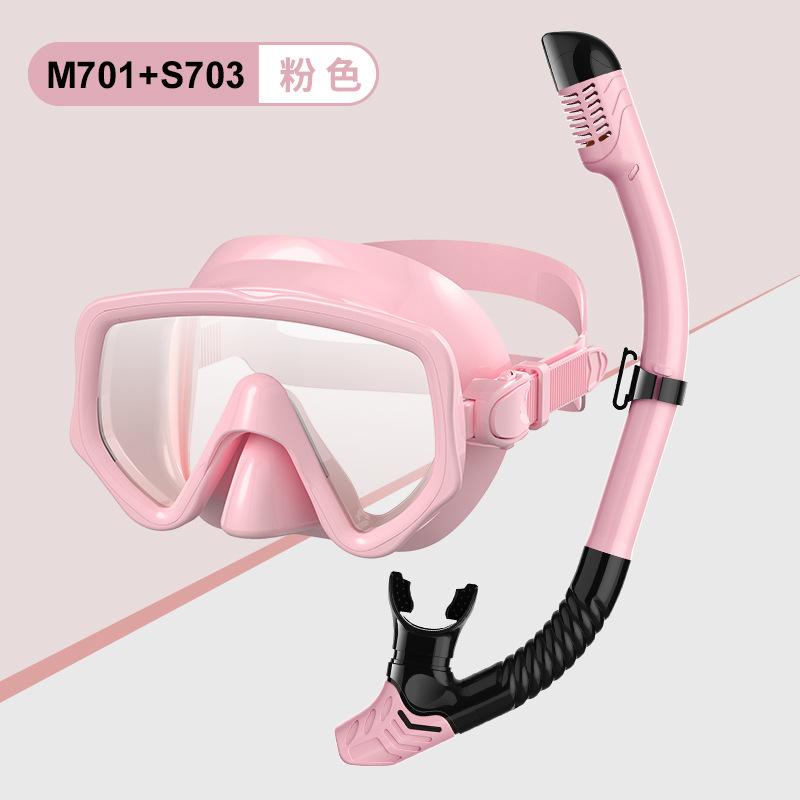 2026 Hot Ergonomic Design Leakproof Liquid Silicone Universal Adult Snorkeling Tempered Glass Diving Mask Set