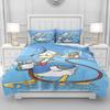 MINISO Housse de couette Dessin animé Donald Duck Douce pour la peau et respirante Couette Chaleur Literie Chambre d'enfant