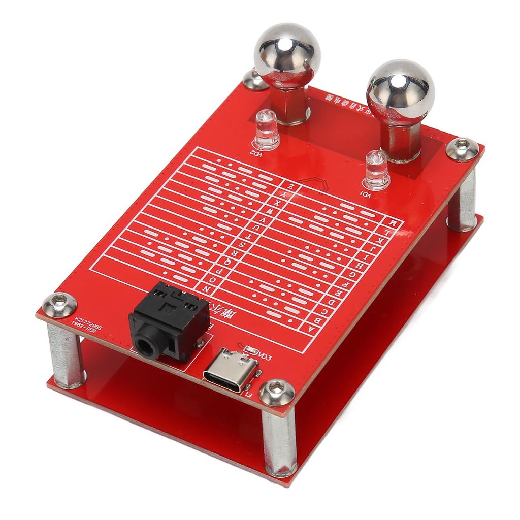 Automatic Telegraph Key 5V CW Morse Codes Key with Magnet Fixed Base for Shortwave Radio 3.5mm Output Interface