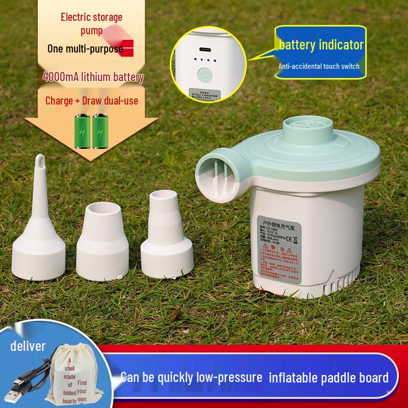 Multi-Functional Electric Inflator Pump for Air Mattresses, Swim Rings, and Camping Gear
