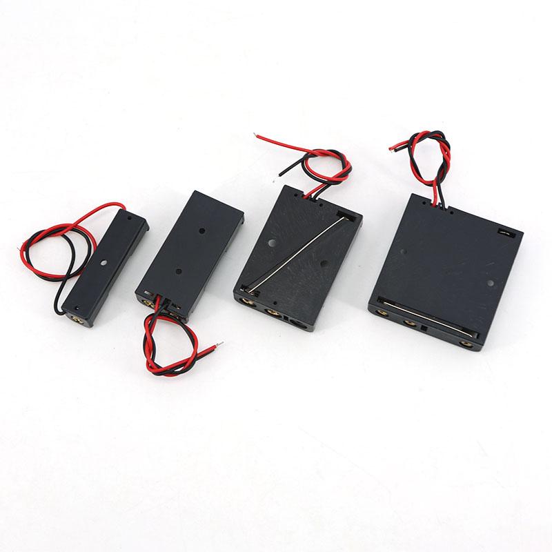 1X 2X 3X 4X AAA 1.5v 3v 4.5v 6v Battery Holder Storage Box Batteries 1 2 3 4 Slot AAA Power Bank Cases Container 2pin Wire Lead
