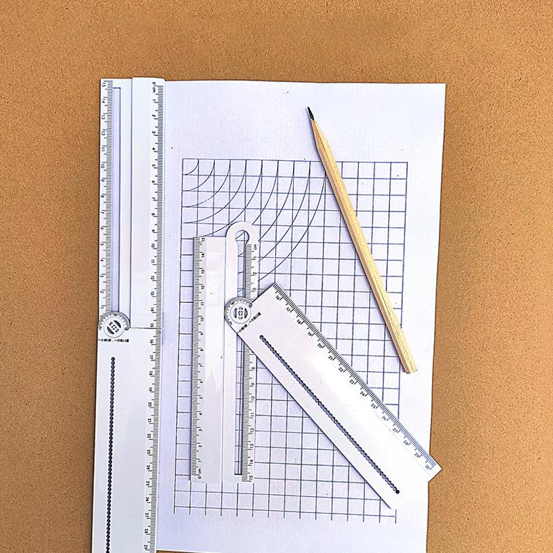 Creative Folding Geometric Drawing Ruler Rectangle Ruler Protractor Stationery