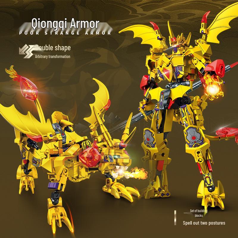 Steel Mecha Assembly Transformation DIY Model Building Blocks for Boys