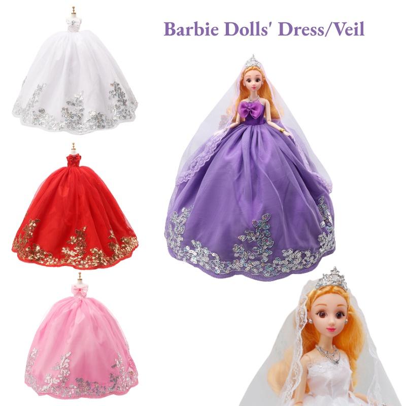 Dreamy Lace Wedding Dress Princess Barbie Doll With Sequin And Bow Prom Dress Wholesale Characters)