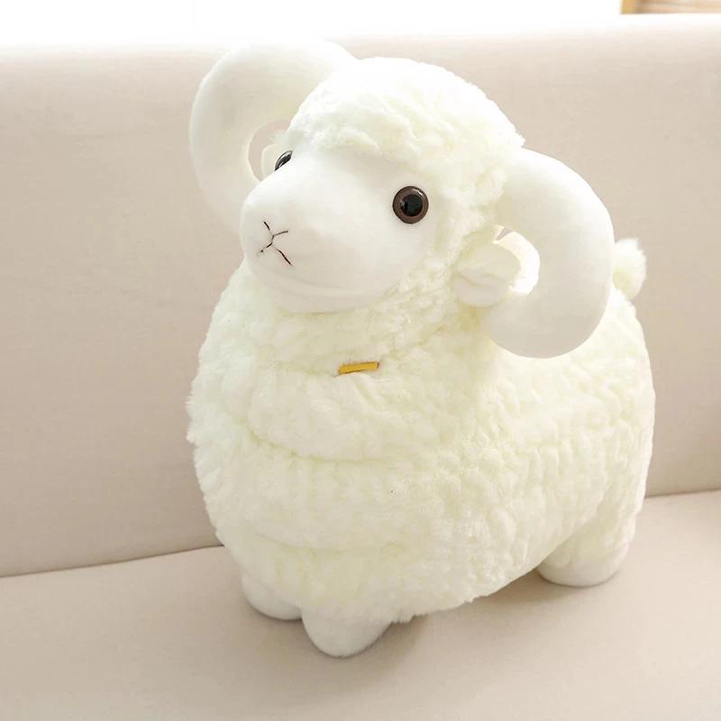 38 CM Sheep Plush Toys Simulation Stuffed Animal Soft Doll Real Life Plush Sheep Toys for Pupuy Baby Kids Gift